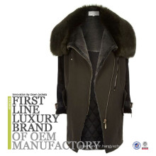 2017 Top Brand Lady Bulk Wholesale Anti-Wrinkle Goose Down Filling Fashion Parka Warm Big Fur Collar Winter Casual Jacket